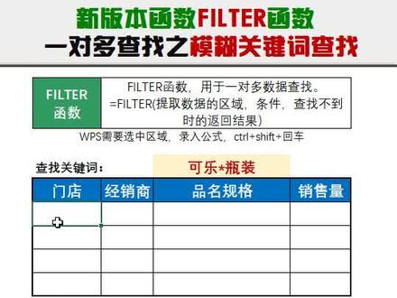 #excel 中,模糊关键词做一对多查找。filter函数和search函数#excel技巧 #excel教学
