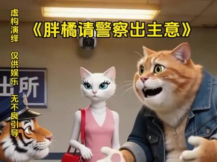 《胖橘请警察出主意》#搞笑#萌宠出道计划 #动物的迷惑行为 #创作者中心 #创作灵感 @抖音小助手