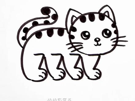 用四个3画小猫#简笔画#儿童简笔画#育儿#简笔画教程#一起学画画