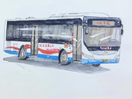 粉丝投稿的日照公交车🚌画好了!下期画什么评论区告诉我吧 #画公交 #公交车 #日照公交 #宇通客车 #粉丝投稿 #画渣日常
