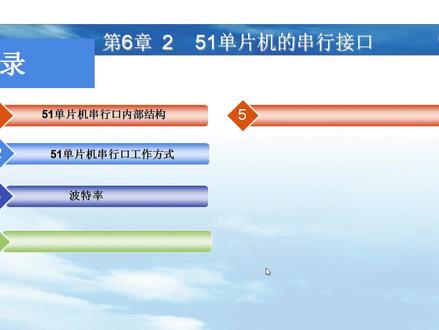 单片机课程 第6章 2 51单片机串行口结构