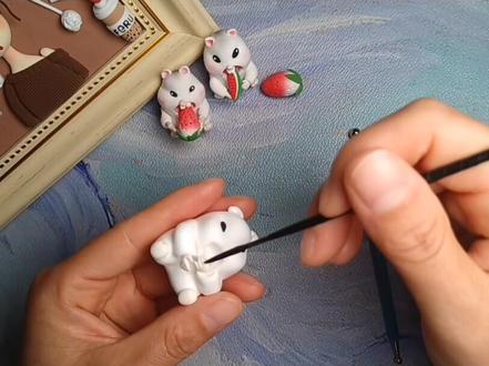 仓鼠制作过程,萌萌哒小可爱,抵挡不了诱惑#手工diy #抖音小助手 #超轻粘土手工 #亲子手工
