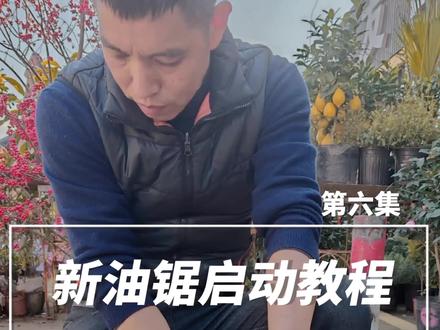 油锯启动教程,新手油锯启动方法?油锯拉不响,30秒学会#上热门#油锯 #油锯启动教学 #斯蒂尔 #锯树神器推荐 #链条锯