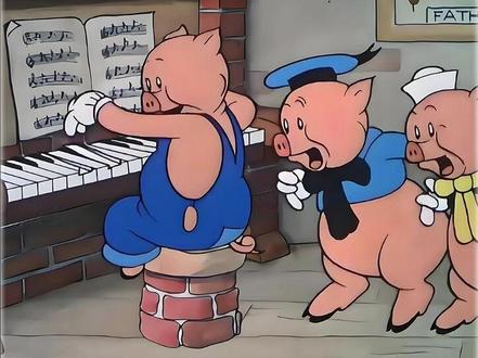 三只小猪硬刚麦克狼 #脑洞大开 #怀旧动画