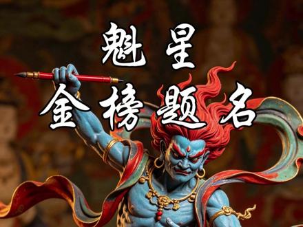 魁星点斗,金榜题名祝愿每个考试的孩子前程似锦、一举夺魁 #魁星 #高考 #文昌帝君 #萍萍趣旅行