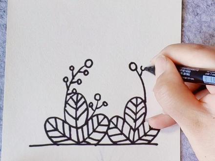 一起画画吧,草丛画法一#儿童简笔画 #简笔画 #一起学画画 #零基础学画画 #一学就会的简笔画 #画画 #画画使我快乐 #想画就画