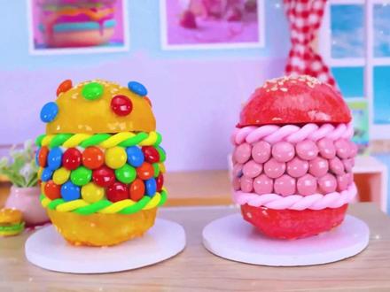 佩奇汉堡奶油蛋糕 #小猪佩奇 #汉堡 #甜品 #蛋糕 #下午茶