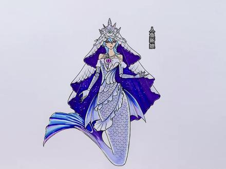 宝子们要的好蛋来超市美人鱼新娘绘画来咯 #创作灵感 #画画的小栗子#蛋仔惊魂寻宝队#美人鱼新娘#马克笔手绘