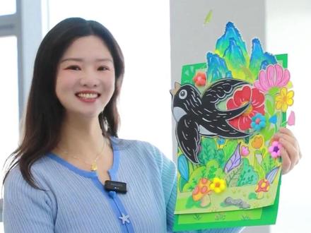 不知细叶谁裁出,二月春风似剪刀#不知细叶谁裁出二月春风似剪刀 #希望美术教育 #妙趣开学季偶遇熊出没 #春天你好 #春天绘画