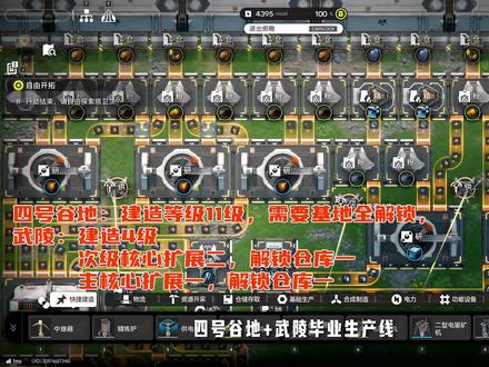 【终末地】四号谷地+武陵,毕业生产线,手把手带放 四号谷地:
高容电池发电站(EF01u28OOOOU2086AoOU)
高容电池生产线(EF01I43EEEEA49675o08)
精选胶囊生产线(EF01A670000u6E8i9ieO)
优质胶囊生产线(EF01o5u2222i5604IieO)
110米滑索+4常用材料生产线(EF01U9eaaaa39O9u7Oa8)
荞愈胶囊生产线(可不放)(EF0193aooooE3eU35uI2)
武陵:
双息壤生产线(EF01u28OOOOU2081AoOU)
70级装备+电池+芽针+3400度发电(EF013Eo55557Ea440579)
液化息壤生产线(EF01u28OOOOU209iAoOU)
芽针+电池生产线(EF01u28OOOOU2084AoOU)
武陵电池生产线(EF01o5u2222i56A2IieO)
#终末地公测 #明日方舟终末地