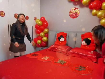 新婚快乐百年好合#家有喜事 #铺床吉祥话 #铺床 #新婚快乐百年好合 #婚礼