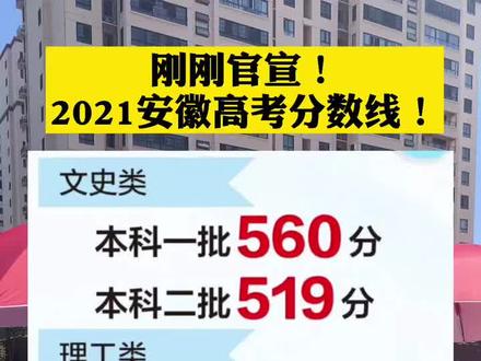 刚刚官宣!2021安徽高考分数线!#金榜题名 #2021高考加油
