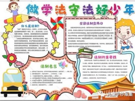 与道德同行,与法治同行,一起来学道德与法治手抄报