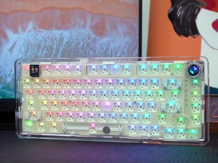 #leobogk81pro 多功能旋钮模式切换和使用。#客制化键盘 #机械键盘 亚克力套件。