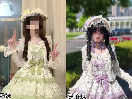 宝宝们期待的向阳花事不同身高上身效果~ #向阳花事 #普通人也能把lolita穿好看 #原创设计 #田园系穿搭 #lolita安利