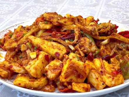 爆炒面肺子这样做才好吃#美食