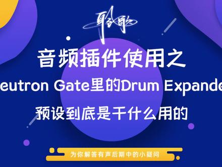 音频插件 | Neutron Gate里的DrumExpander预设到底是干啥用的? #有声后期 #Au