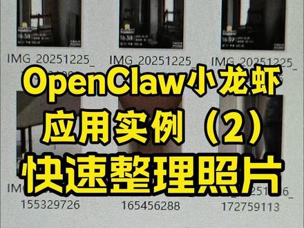 用ai快速整理海量照片 用OpenClaw小龙虾配合大模型,快速整理海量照片。#OpenClaw #ai整理照片 #ai快速整理照片