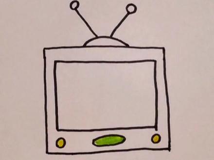 这样画电视机秒会#简笔画 #画画