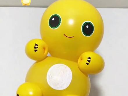 用气球做奶龙,萌萌哒#奶龙#气球教程