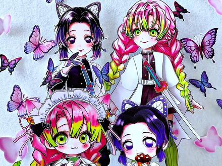 粉丝投稿的蝴蝶忍可动纸片人做好了 下期想看我做什么纸片人呢?#蝴蝶忍 #鬼灭之刃 #甘露寺蜜璃 #手工 #可动人偶