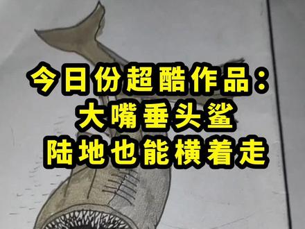 大嘴锤头鲨陆地也能横着走 #画画 #大嘴怪鱼 #手绘鱼 #手绘鲨鱼 @抖音小助手 @抖音媒体内容优推官 @抖音来客官方助推官 @抖音创作灵感