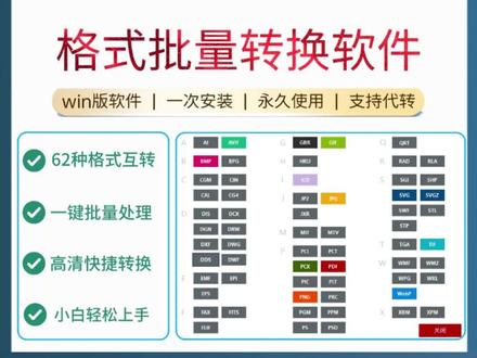 批量图片格式转换器,可完成60多种图片格式的转换!太强大了 #webp转jpg #图片批量裁剪