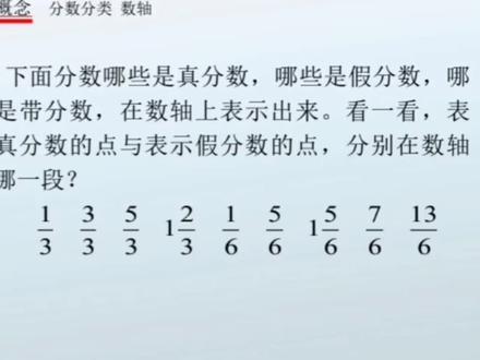 分数基本概念.分数分类.数轴