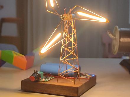 听说网上最近这个风车灯挺火,我也来做一个#手工diy #桌面摆件 #创意diy #风车灯