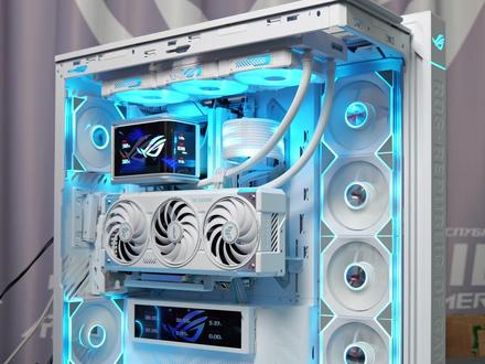 ROG幻世神全白配置+显卡竖装方案 #diy电脑 #ROG幻世神 #ROG #铠侠 #海景房主机