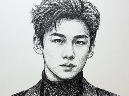 粉丝投稿画白敬亭 #青年创作者成长计划 #手绘 #白敬亭