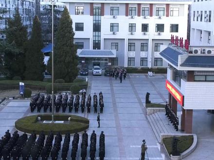 中国人民公安大学举行2026年中国人民警察节升旗仪式 #第六个中国人民警察节