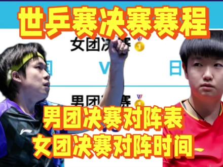 伦敦世乒赛决赛赛程!5月10日男团决赛对阵表!女团决赛对阵时间#孙颖莎 #王楚钦