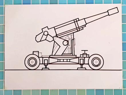 大炮儿童简笔画教程,军事武器主题简笔画教学学生美术素材#简笔画 #简笔画教程 #大炮怎么画 #大炮的画法 #手绘 #大炮简笔画