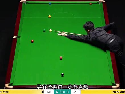 年轻劣势暴露!吴宜泽还能晋级吗? #吴宜泽 #斯诺克世锦赛 #台球