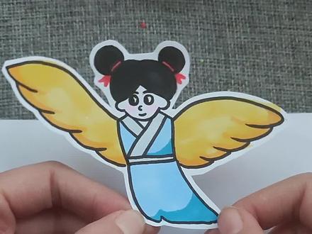 手把手教你画人物吧,这次画《精卫填海》里的精卫#精卫填海手抄报 #儿童画 #神话故事手抄报 #儿童绘画 #画画🎨