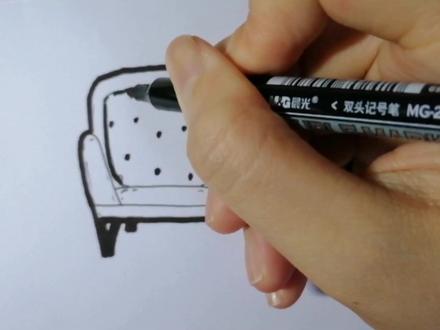 教你画个沙发 #儿童简笔画 #简笔画 #手绘 #画画