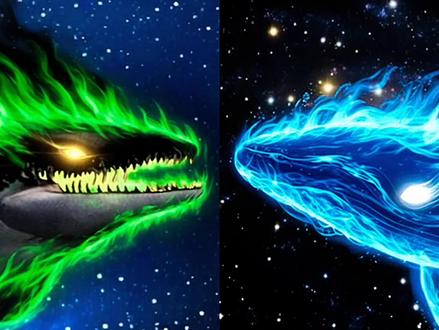 奇幻宇宙最强之争,暗黑沧龙VS万物守护鲸!#战力对比 #动漫杂谈 #青年创作者成长计划