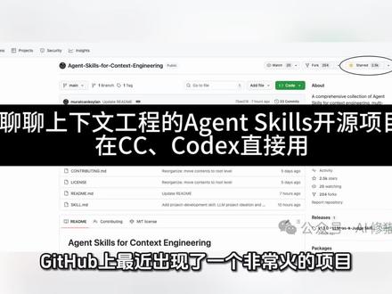 聊聊关于上下文工程的Agent Skills开源项目#知识分享 #智能体 #skills @抖音小助手 @抖音创作小助手