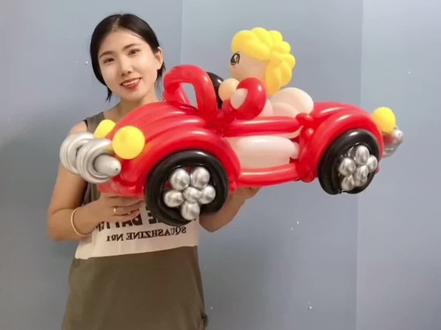 敞篷小轿车教程(二) #气球🎈 #跑车 #手工制作 #汽车 #气球教程
