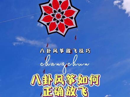 八卦风筝如何正确放飞 #风筝 #放风筝 #八卦风筝 #明哥是个犟种 #纯纯新手放风筝掰饽饽说馅教程