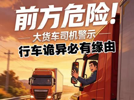前方危险大货车司机的警示,车行诡异必有缘由#交通安全教育 #防御性驾驶#司机善举