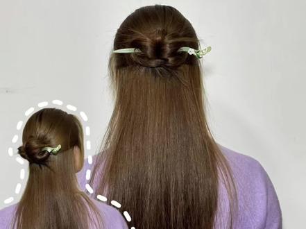 挑战学会100种发型 第70天!新年发型之中式古风半披发!不想散发又想要有点特别就可以绑这个半披发,简单又气质!#发型教程 #新年发型 #手残党也能学会的发型 #编发 #新年发型不重样