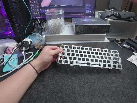 客制化键盘 今天改装一把非常有质感的键盘 wooting60v2搭配黑龙羽+路西法键帽#客制化键盘#无畏契约 #wooting