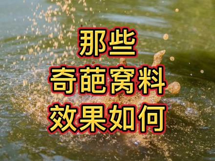 那些奇葩窝料效果如何呢#钓鱼人 #打窝 #饵料窝料 #钓鱼人的快乐 #钓鱼那些事