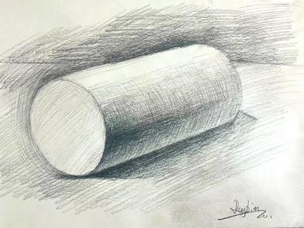 素描基础 躺倒圆柱体的具体画法 教你一看就会 #素描基础 #素描 #美术生 #零基础学画画 #美术生日常 #美术艺考 #素描教程 #素描几何体 #美术培训 #初中生