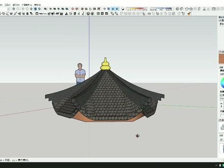 六角亭顶部建模思路。#建筑设计 #制图基础入门教学 #3d设计