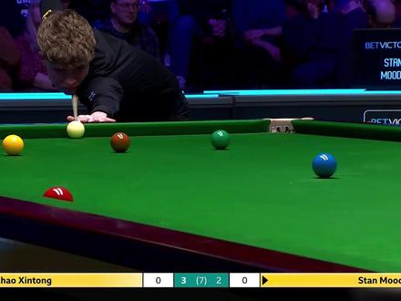 威尔士赛,赵心童4-2斯坦穆迪,闪电三连鞭+破百,晋级16强 #赵心童 #晋级 #斯诺克威尔士公开赛 #斯诺克