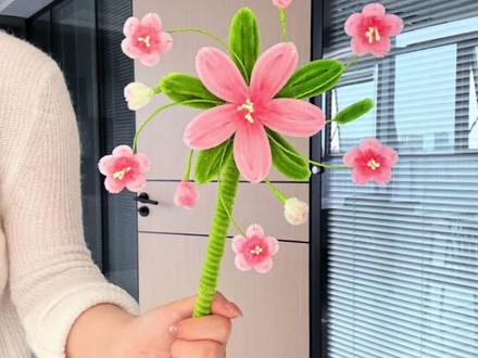 扭扭棒桃花风车教程