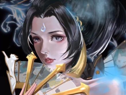 画一个#不知火舞 祝大家2021年红红火火 #元旦快乐